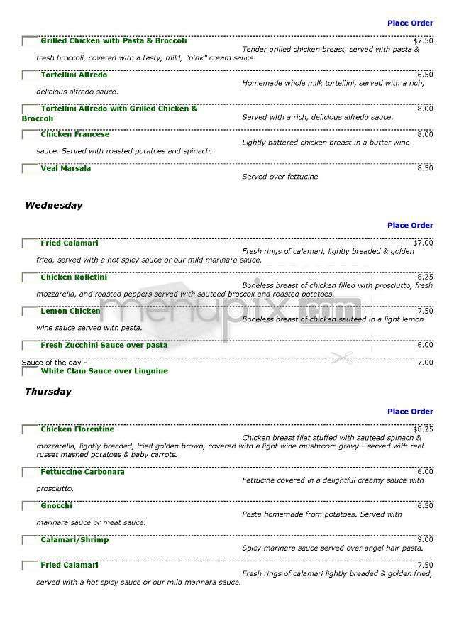 The Grotto - New York, NY menu_pic