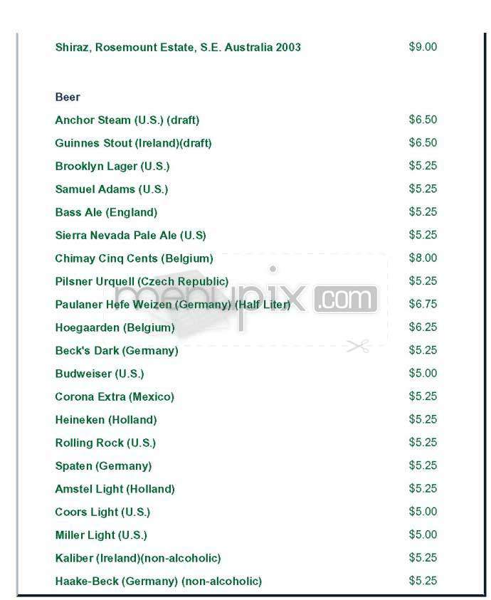 The Water Club - New York, NY menu_pic
