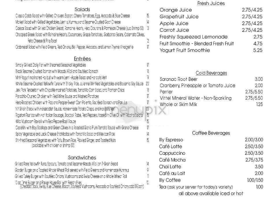 Time Cafe - New York, NY menu_pic