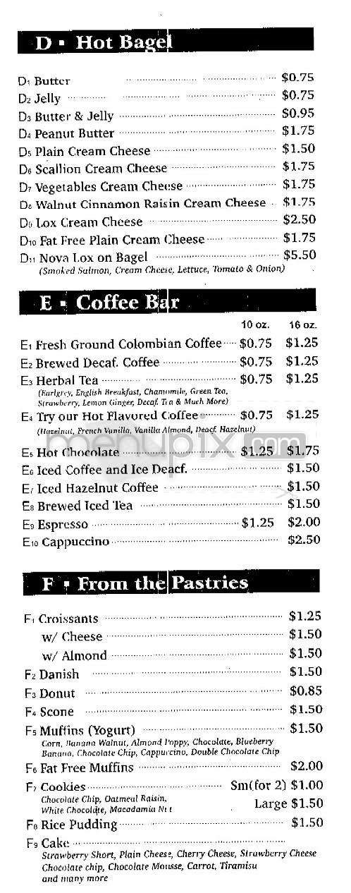 Times Gourmet Deli - New York, NY menu_pic