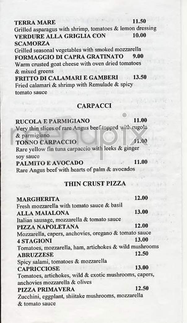 Tiramisu - Montreal, QC menu_pic