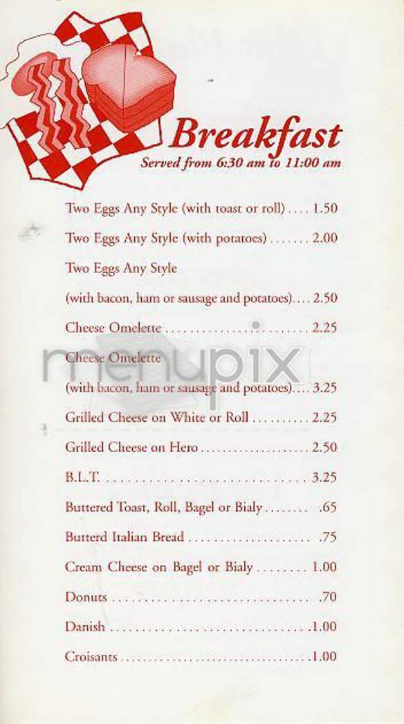 Tony's - New York, NY menu_pic