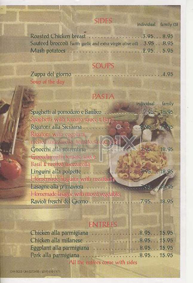 Totti Brick Oven Pizza - New York, NY menu_pic
