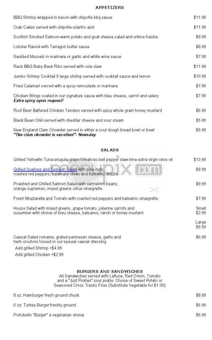 Tracks - New York, NY menu_pic