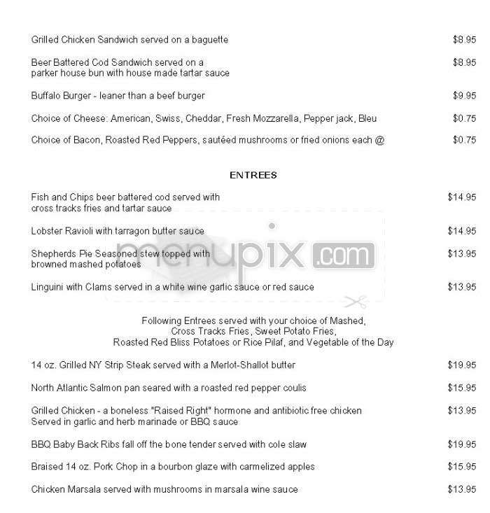 Tracks - New York, NY menu_pic