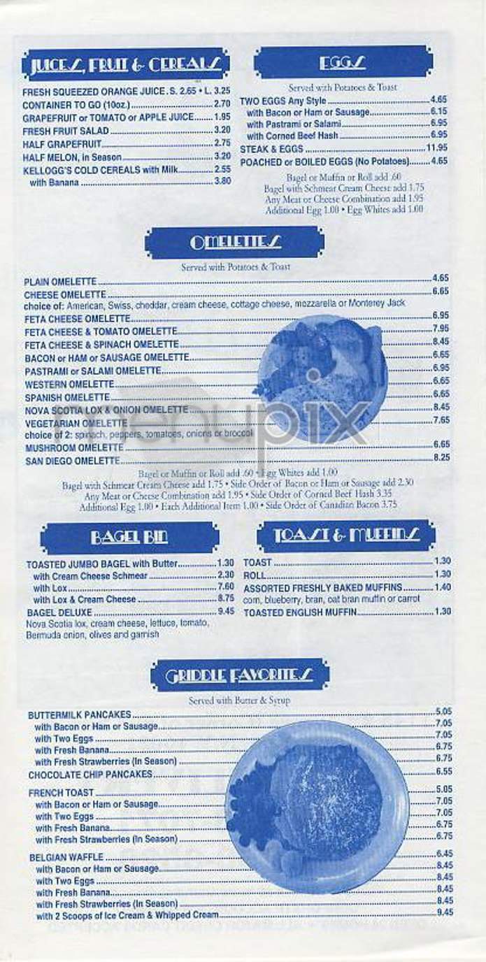 Tramway Diner - New York, NY menu_pic