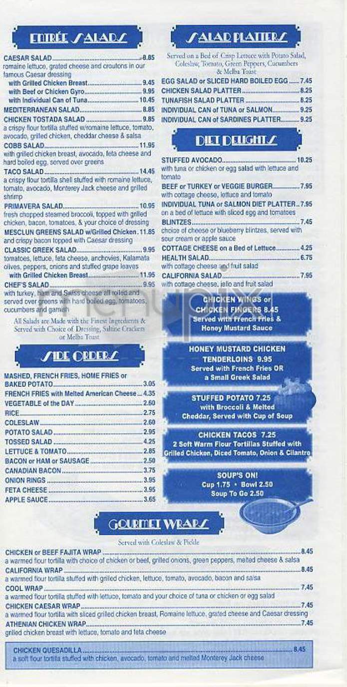 Tramway Diner - New York, NY menu_pic