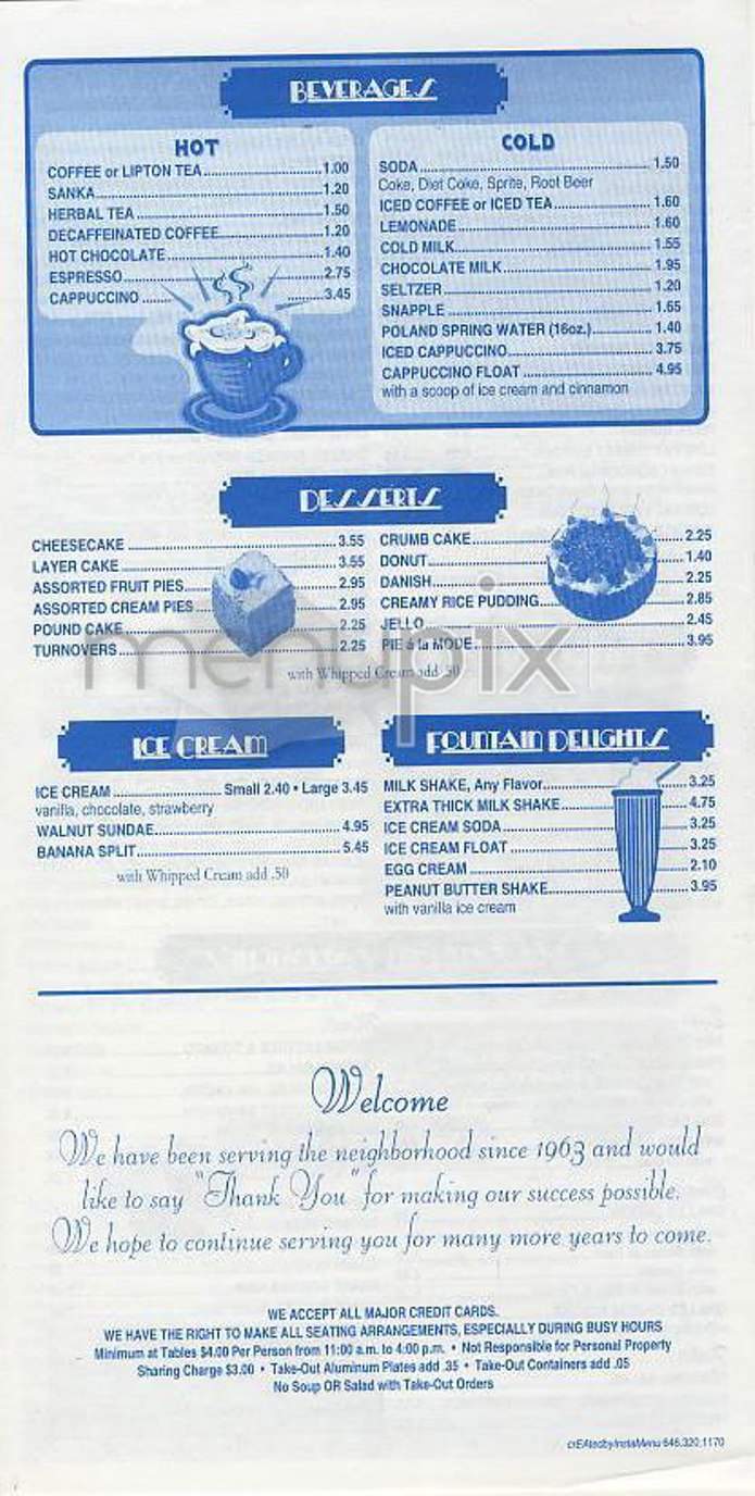 Tramway Diner - New York, NY menu_pic