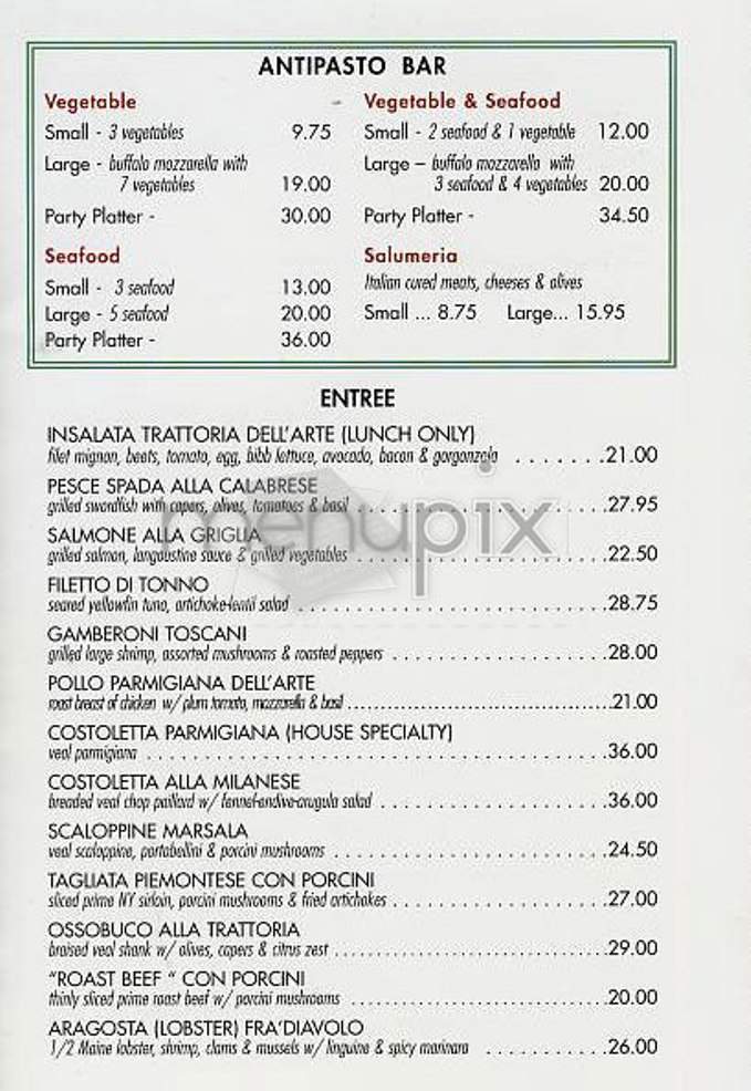 Trattoria Dell'Arte - New York, NY menu_pic