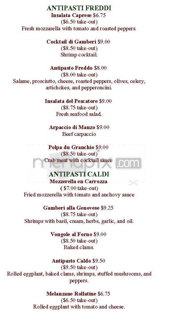 Trattoria Alba - New York, NY menu_pic