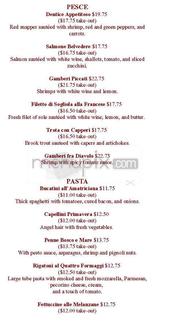 Trattoria Alba - New York, NY menu_pic