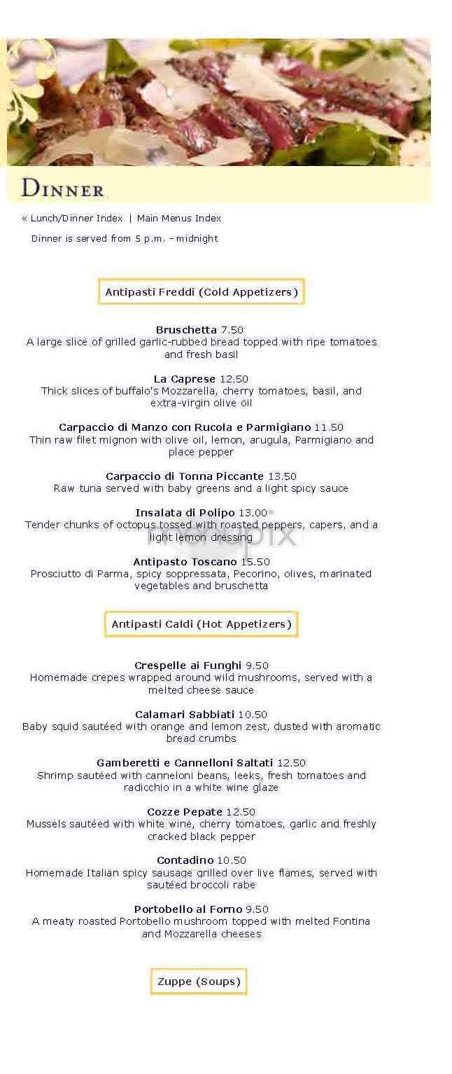 Trattoria Dopo Teatro - New York, NY menu_pic