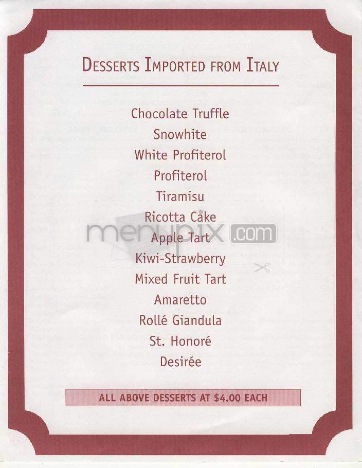 Trattoria Saporito - Hoboken, NJ menu_pic
