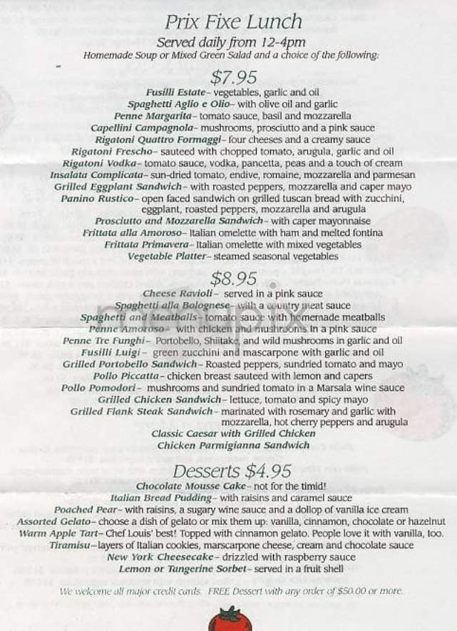 tre pomodori - New York, NY menu_pic