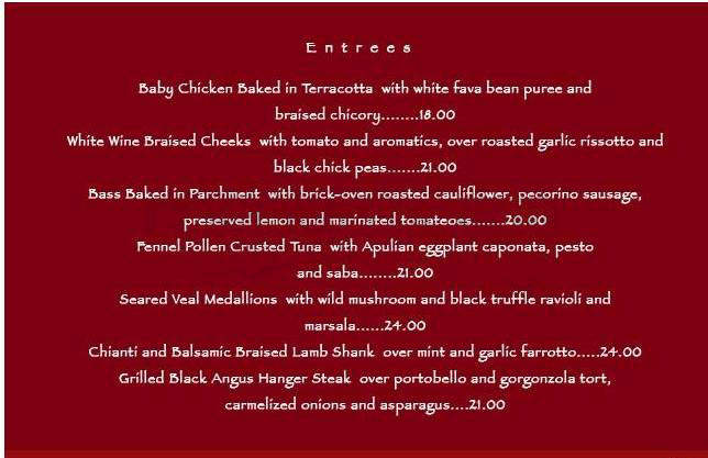 Tre Dici - New York, NY menu_pic