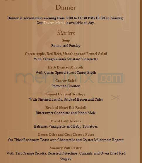 Trinity - Hoboken, NJ menu_pic