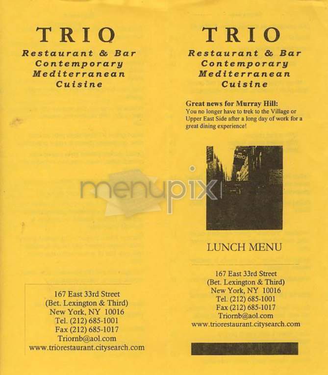 Trio - North Chicago, IL menu_pic