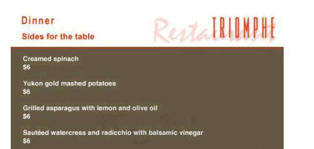 Triomphe - New York, NY menu_pic