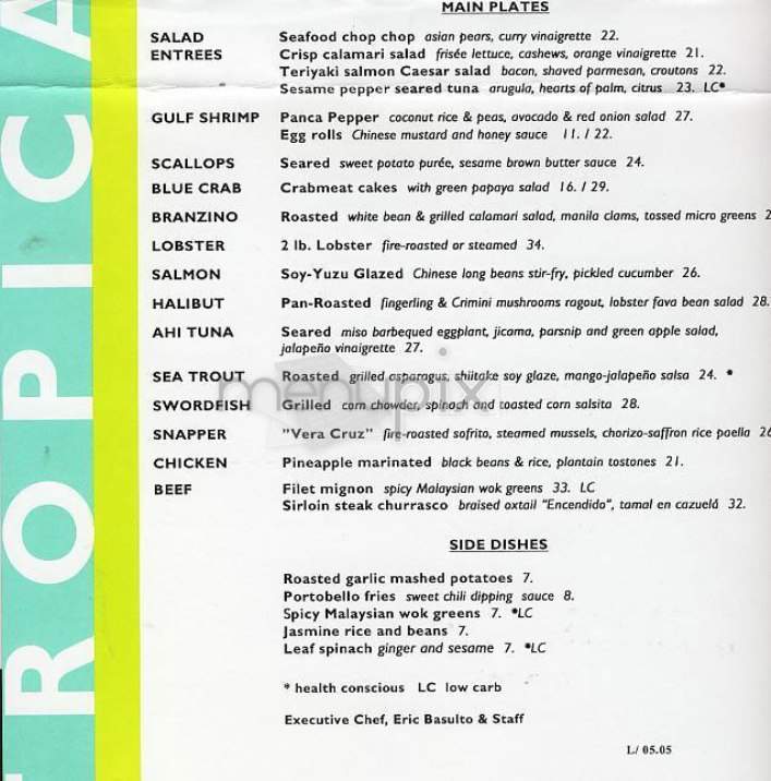 Tropica - New York, NY menu_pic