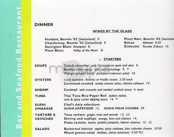 Tropica - New York, NY menu_pic