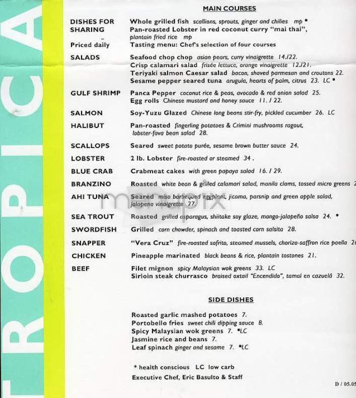 Tropica - New York, NY menu_pic