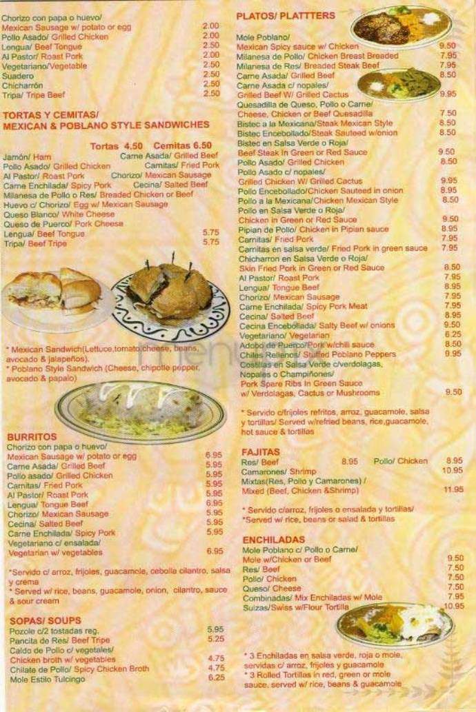 Tulcingo Del Valle - New York, NY menu_pic