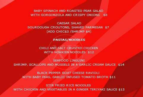 Twelve Bar - New York, NY menu_pic