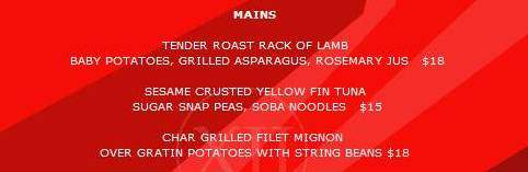 Twelve Bar - New York, NY menu_pic