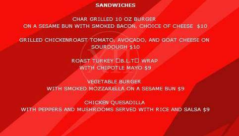 Twelve Bar - New York, NY menu_pic