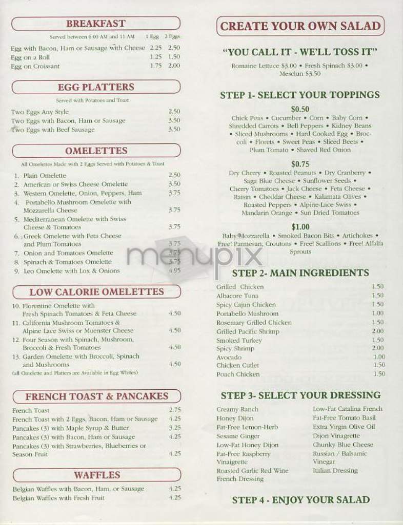 Twin Cafe - New York, NY menu_pic