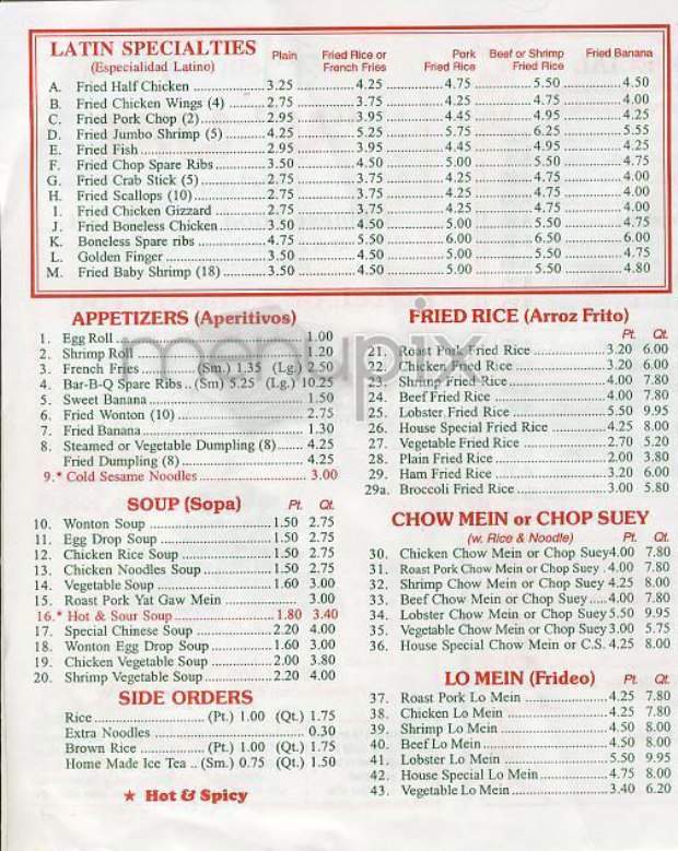 U Like - New York, NY menu_pic