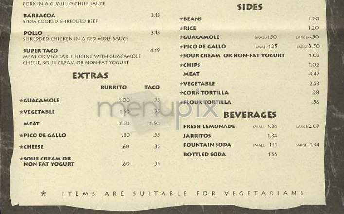 Uncle Moe's Burritos - New York, NY menu_pic