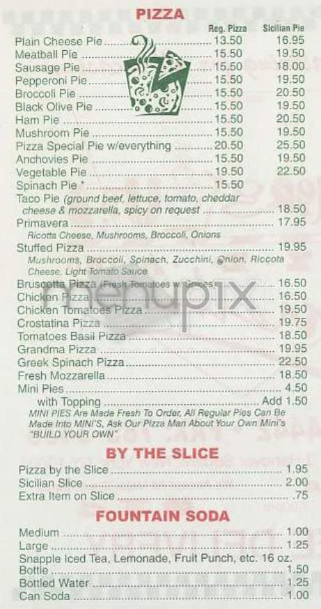 Underground Pizza Two - New York, NY menu_pic