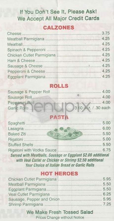 Underground Pizza Two - New York, NY menu_pic