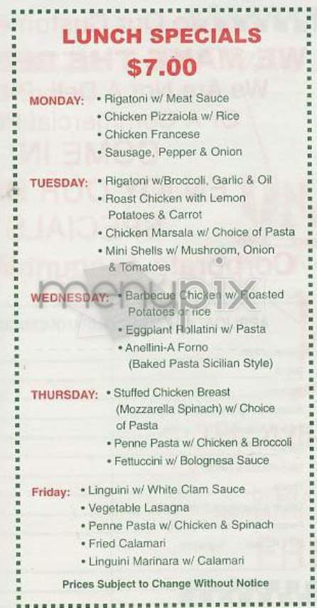 Underground Pizza Two - New York, NY menu_pic