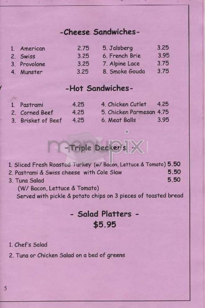 University Place Gourmet - New York, NY menu_pic