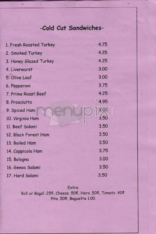 University Place Gourmet - New York, NY menu_pic