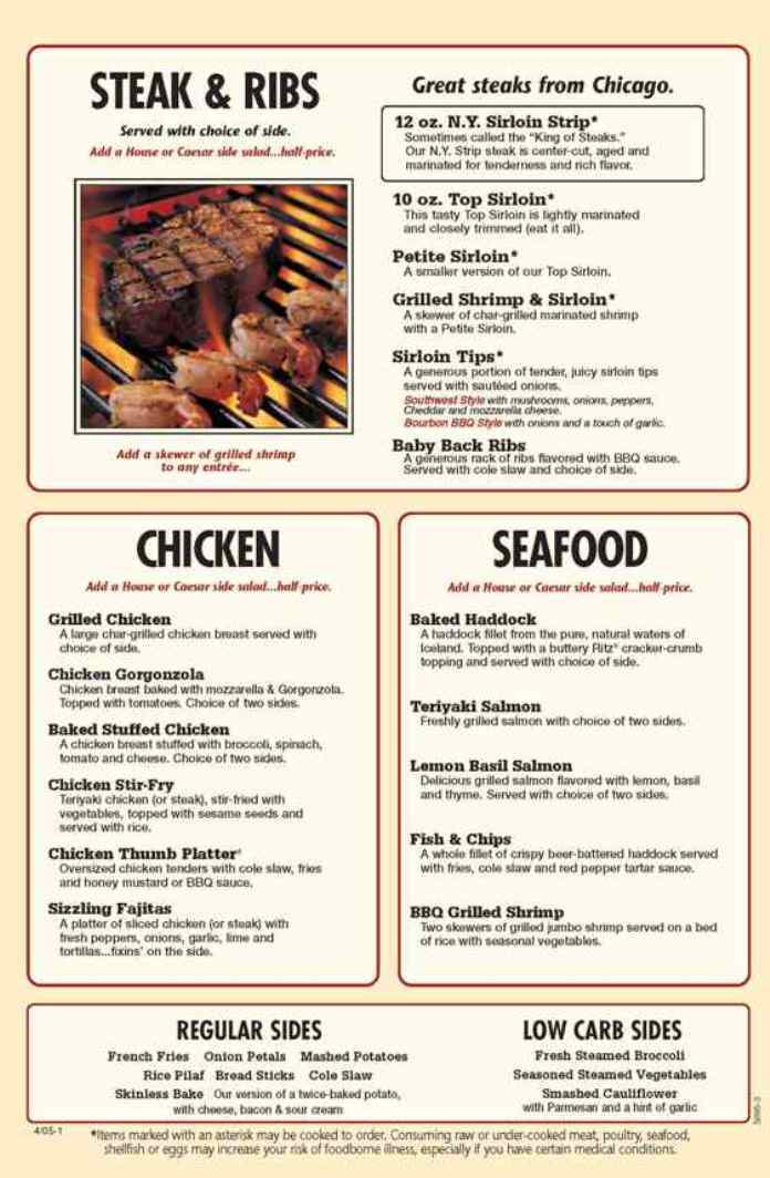 Uno Chicago Grill - New York, NY menu_pic