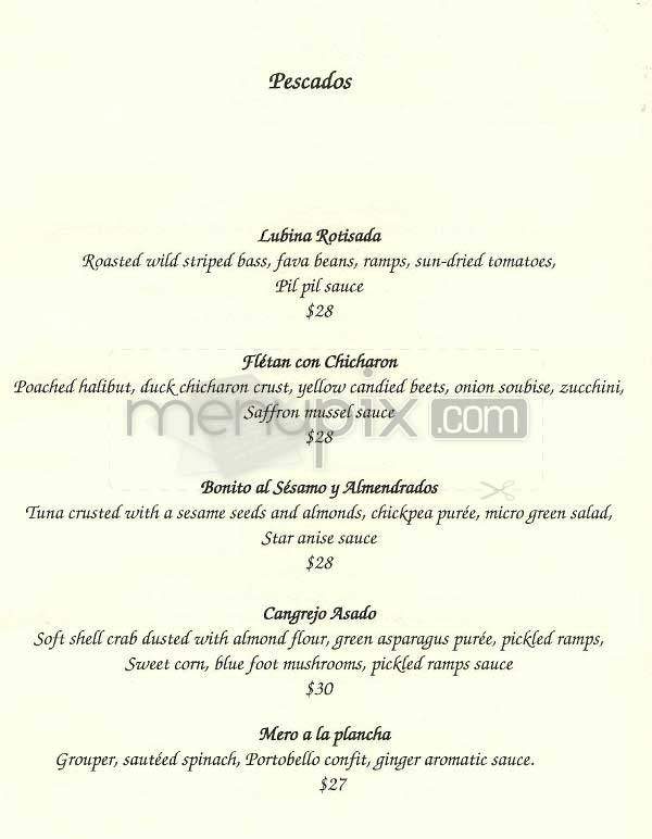 Pamplona - New York, NY menu_pic