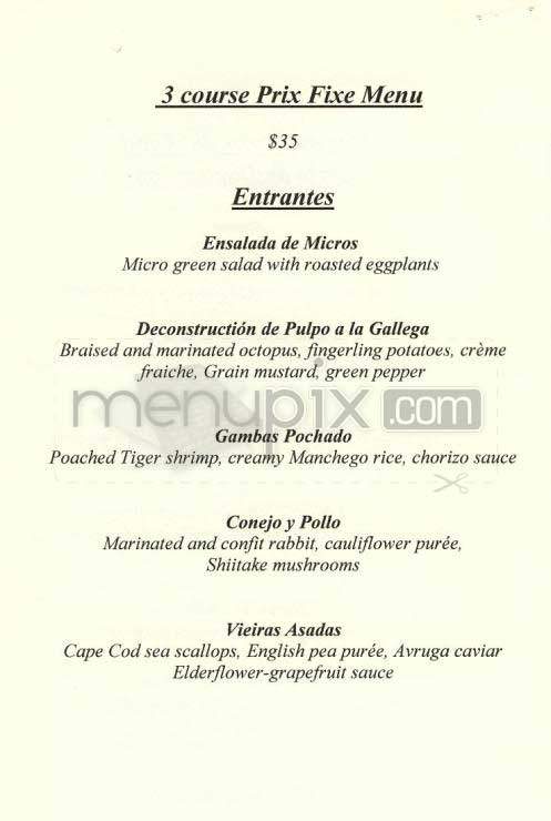 Pamplona - New York, NY menu_pic