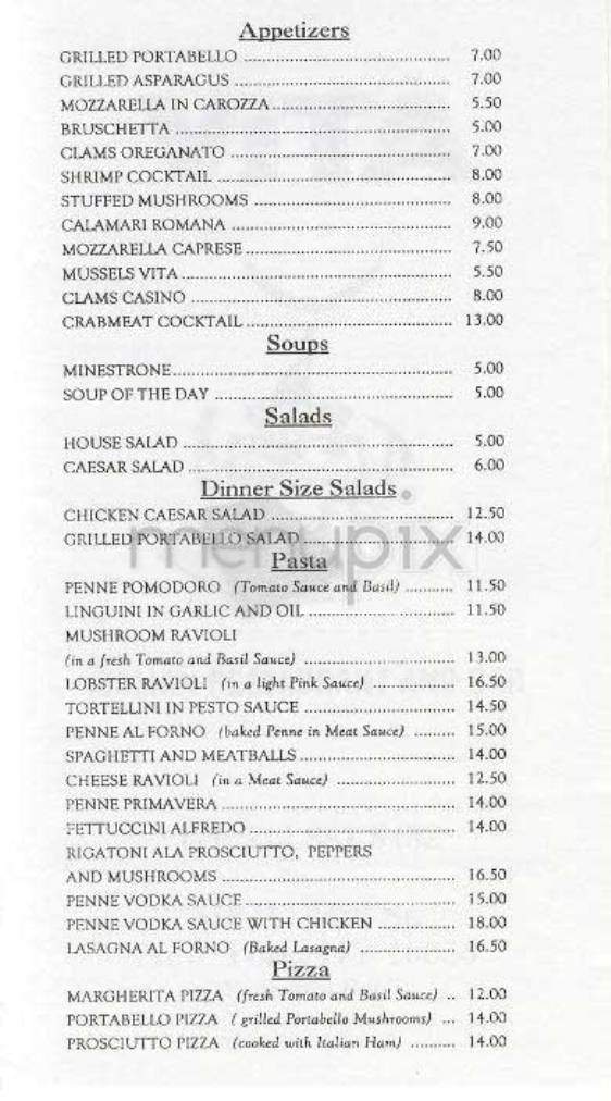 Vita - New York, NY menu_pic
