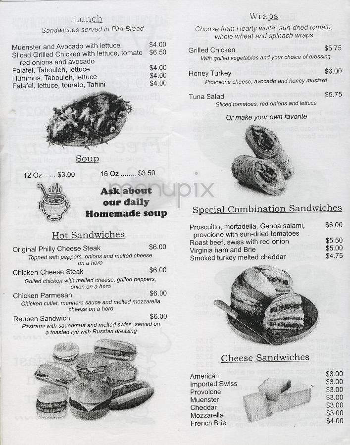 V & Z Deli - New York, NY menu_pic