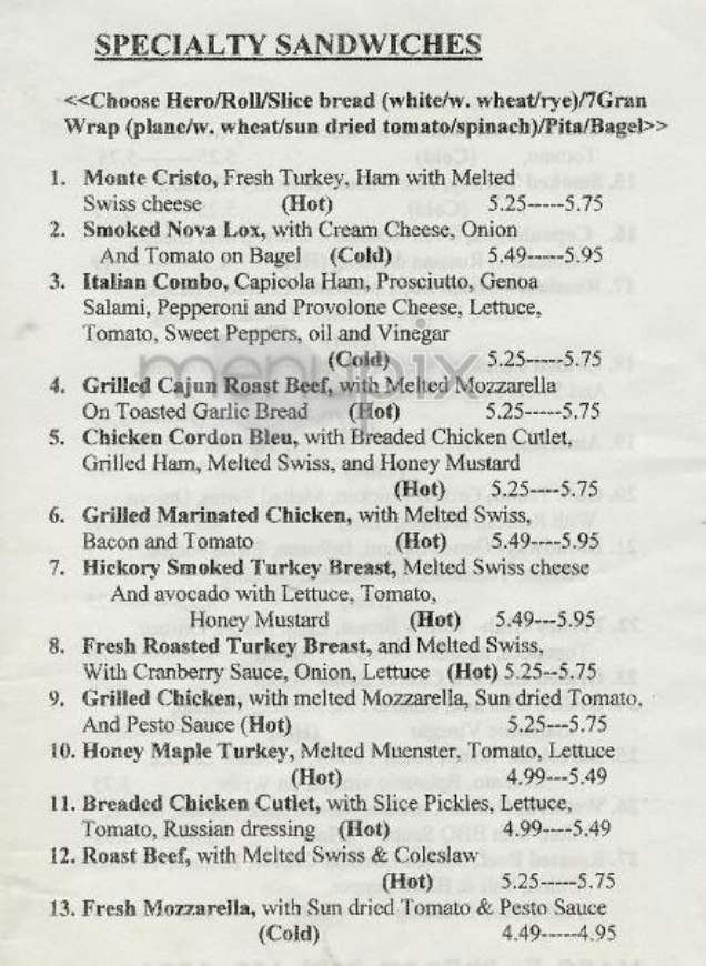 Vaco e Presso - New York, NY menu_pic