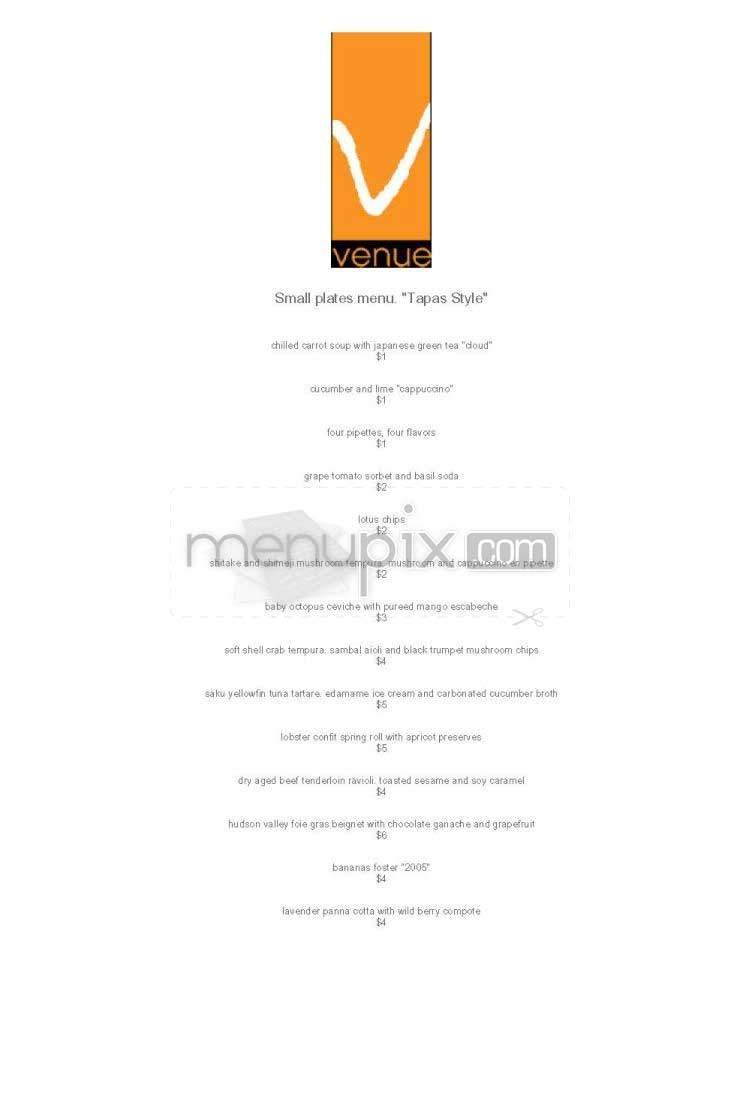 Venue - Hoboken, NJ menu_pic