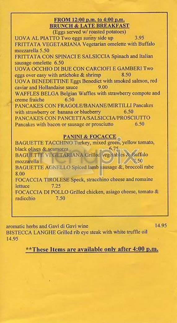 Via Delle Zoccolette - New York, NY menu_pic