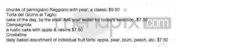 Via Quadronno - New York, NY menu_pic