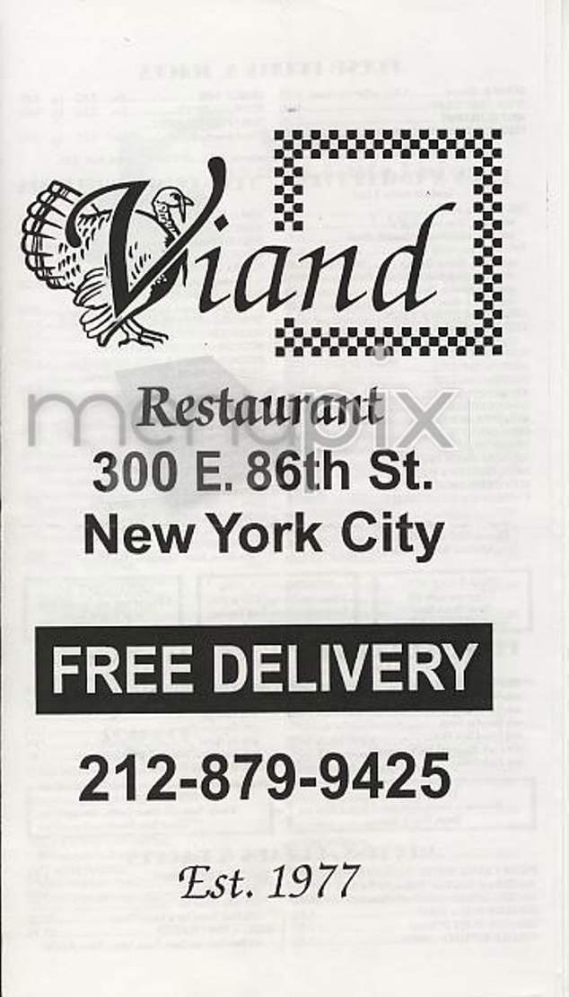 Viand Coffee Shop - New York, NY menu_pic
