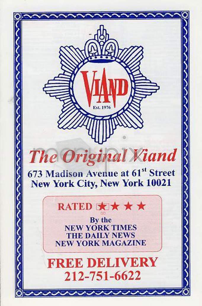 Viand Coffee Shop - New York, NY menu_pic