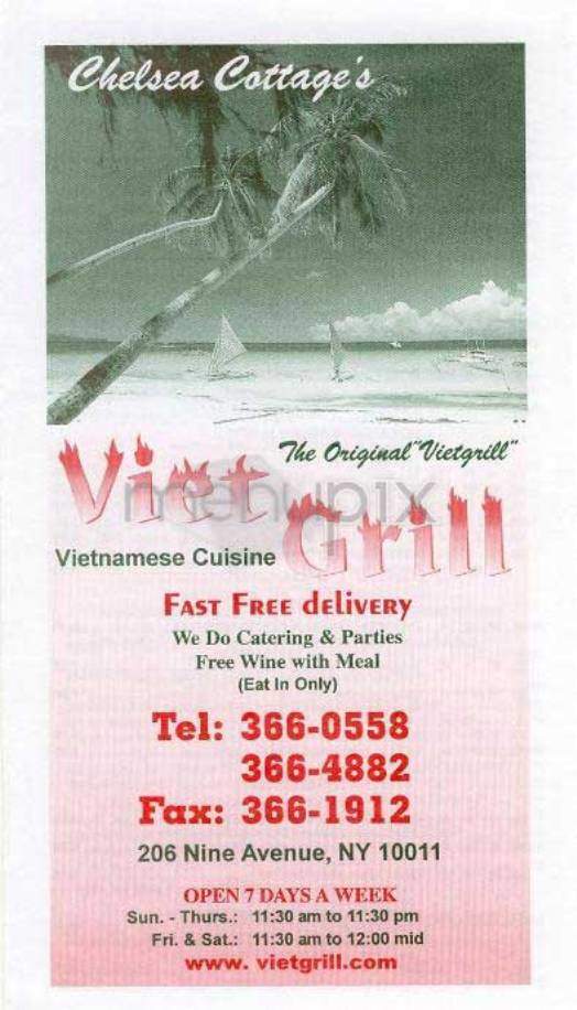 Viet Grill - New York, NY menu_pic