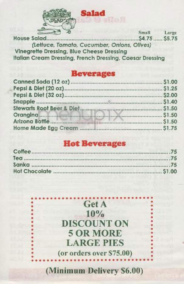 Village Pizza - New York, NY menu_pic